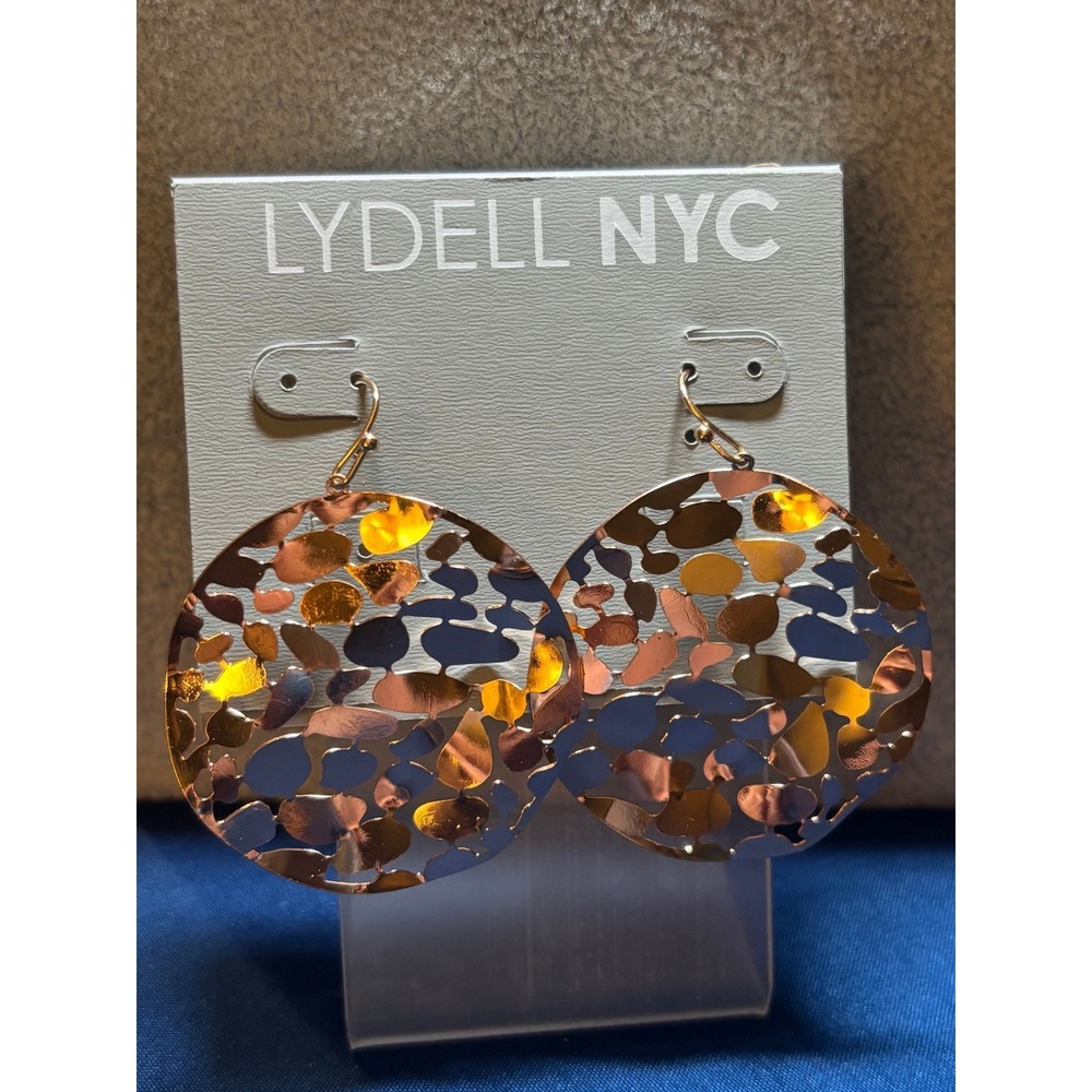 #78. Rose Gold-tone Circular Drop Earrings